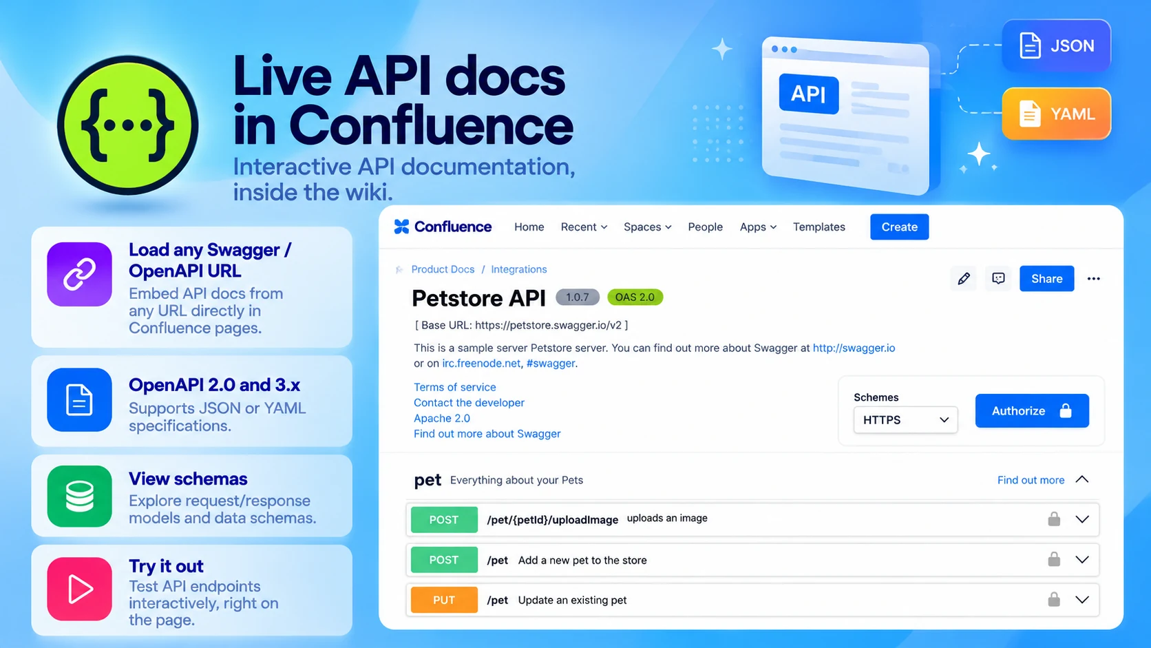 Swagger API Documentation: Live API docs in Confluence