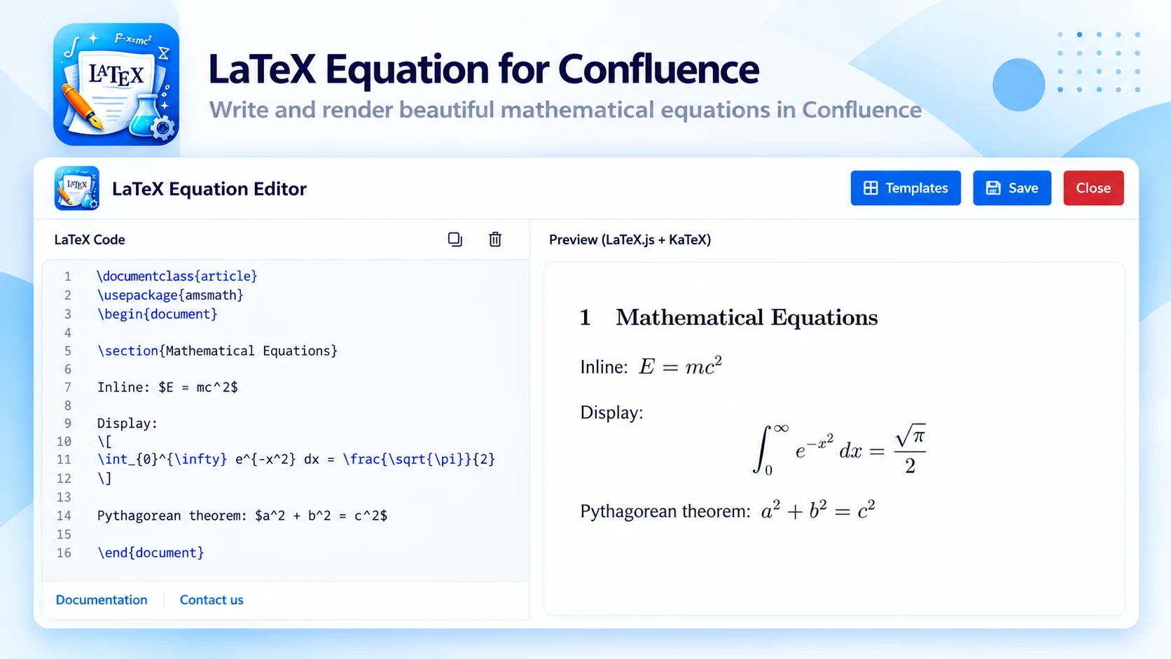 LaTeX Equation product preview